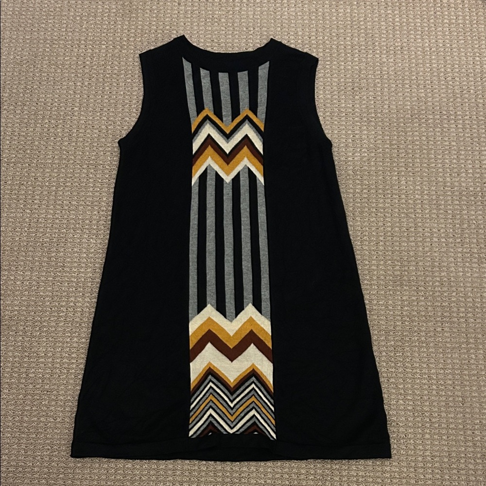 Missoni Black Dress with Chevron Design